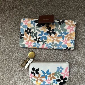 Fossil Floral Leather Wallet
